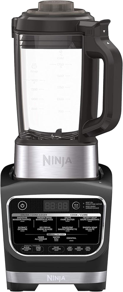 Ninja Foodie Countertop Blender with Attachments, 1.8 Liters, 1000W, Black and Silver - HB150