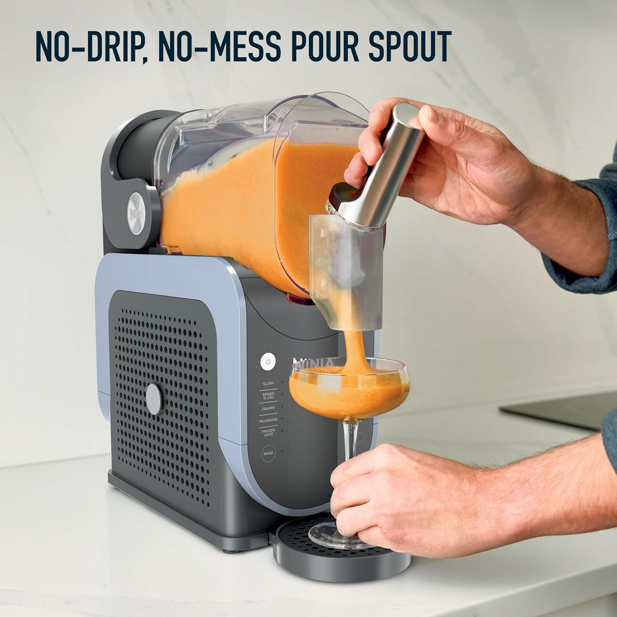 Ninja SLUSHi Professional Frozen Drink Maker with Rapid Chill Technology 5 Preset Programs, Frozen Margaritas, Frappés , Middle East Version 1.9 L 200 W FS301ME Black