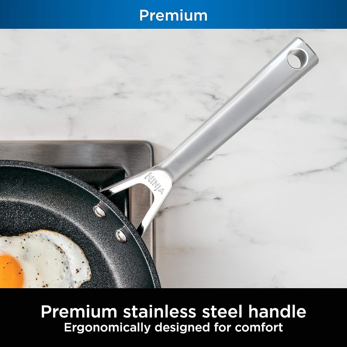 Ninja C33000 Foodi NeverStick Premium 3-Piece Cookware Set