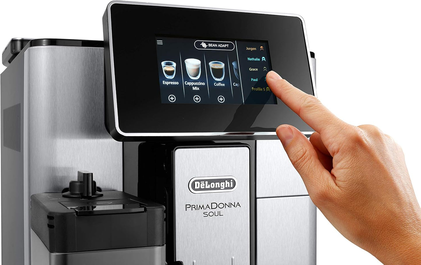 De'Longhi Primadonna Soul, Fully Automatic Bean to Cup, Espresso an Cappuccino Coffee Maker, ECAM610.75.mb, Black and Silver
