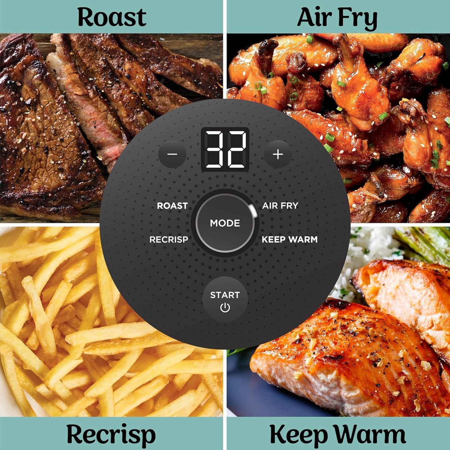 Ninja CRISPi Portable Air Fryer, 3.8L & 1.4L, 4 in 1, Air Fry, Roast, Keep Warm, Recrisp, Space Saving, Compact Design, 2 Removable Glass Containers and Lids, 1700W,