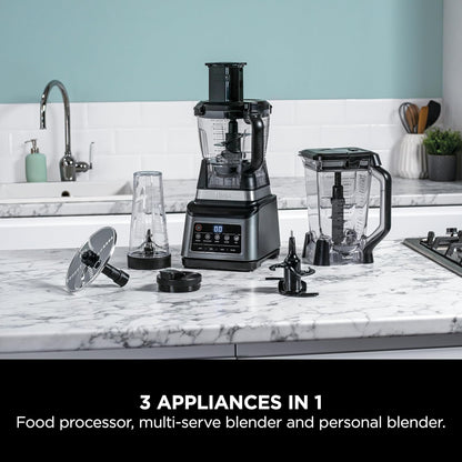 Ninja 3in1 Food Processor Kitchen System, 1200W, Black – BN801ME