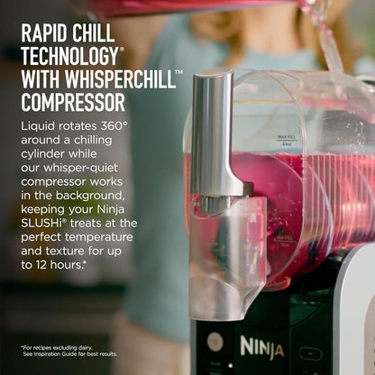 Ninja SLUSHi Professional Frozen Drink Maker with Rapid Chill Technology 5 Preset Programs, Frozen Margaritas, Frappés , Middle East Version 1.9 L 200 W FS301ME Black