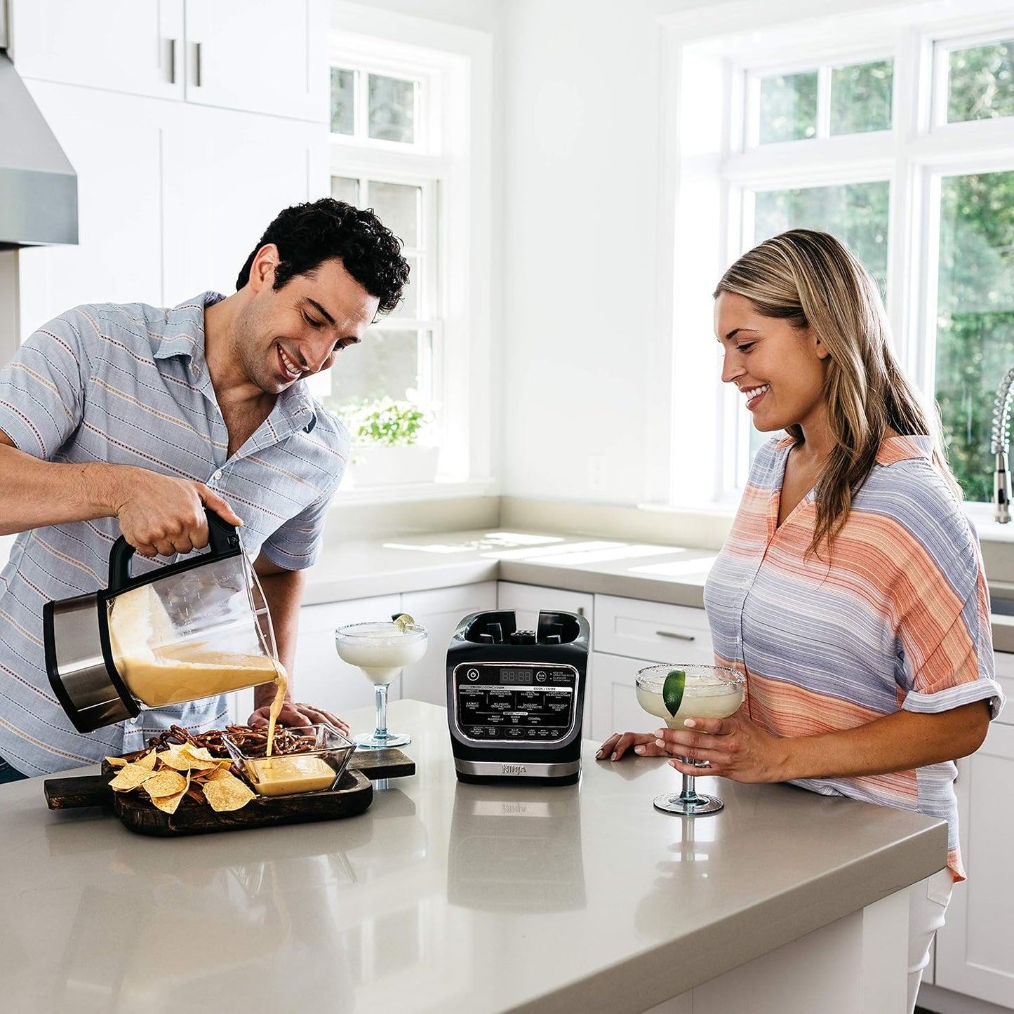 Ninja Foodie Countertop Blender with Attachments, 1.8 Liters, 1000W, Black and Silver - HB150