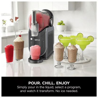 Ninja SLUSHi Professional Frozen Drink Maker with Rapid Chill Technology 5 Preset Programs, Frozen Margaritas, Frappés , Middle East Version 1.9 L 200 W FS301ME Black