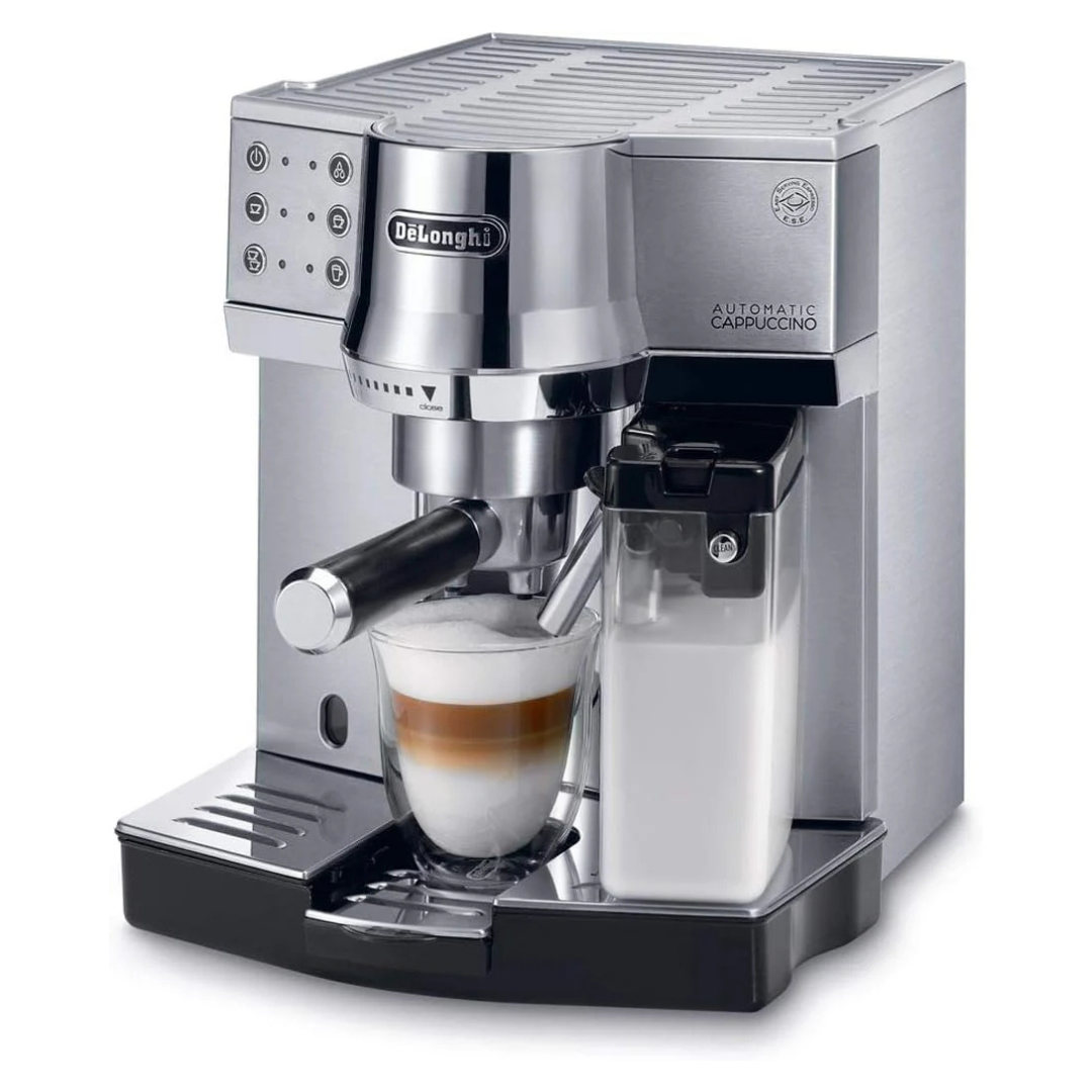 De'Longhi Pump Espresso and Cappuccino Coffee Machine - Silver EC 850.M