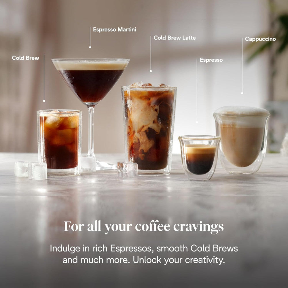 De'Longhi Dedica Duo EC890.GR, Barista Coffee Machine with Pump, Espresso and Cold Brew, Manual Machine with LatteArt Steam Rod, 15 cm Wide, 2 Espresso, Touch Screen, Cup up to 13 cm 1 L 1450 W EC890.GR Green