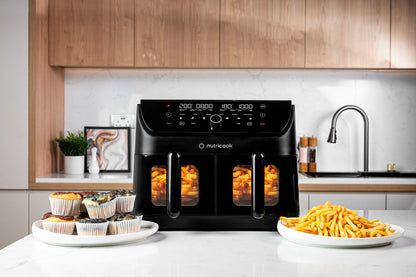 Nutricook Duo 2 vision Air Fryer, 8.5 Liters, 2400 Watt, Black