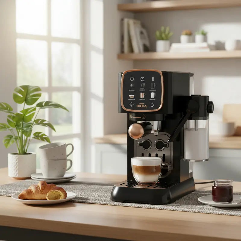 Okka Espresso Solo M Semi-Automatic Espresso Machine OK0032-04 Black-Copper