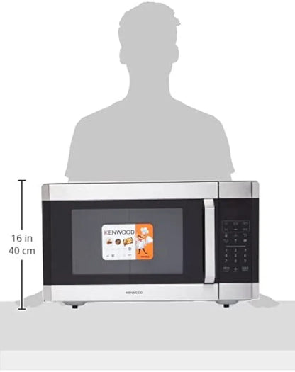 KENWOOD 42L Microwave Oven with Grill, Digital Display, 5 Power Levels, Defrost Function, Stainless Steel, Clock Function 1100W MWM42.000BK