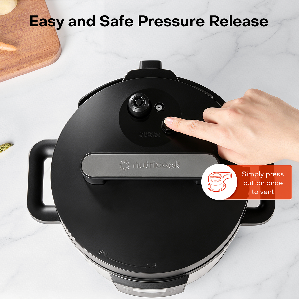 Nutricook SMART POT, 8L Capacity,1500W, 12-in-1 Multi-Cooker,Pressure Cooker, Slow Cooker, Rice Cooker & More, Stainless Steel Pot SP330