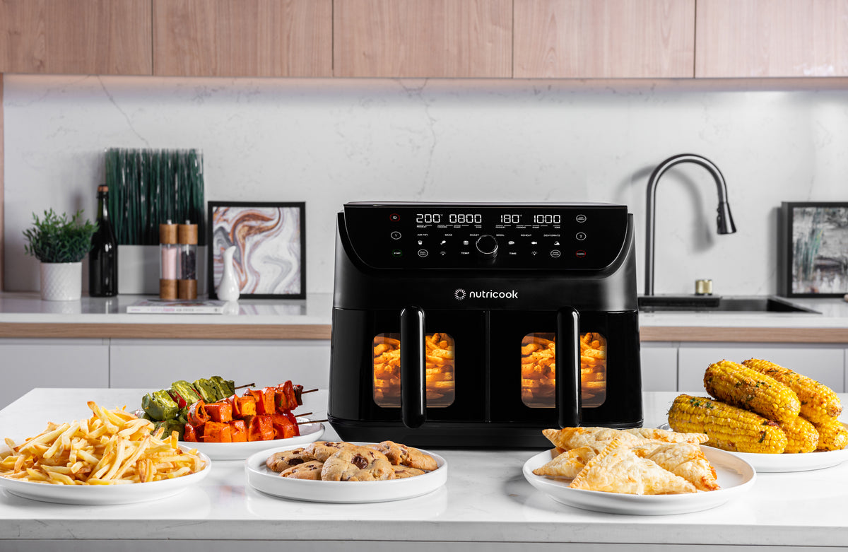 Nutricook Duo 2 vision Air Fryer, 8.5 Liters, 2400 Watt, Black