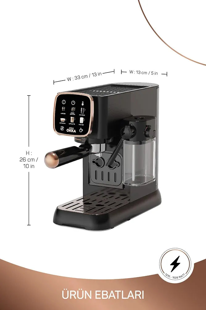 Okka Espresso Solo M Semi-Automatic Espresso Machine OK0032-04 Black-Copper