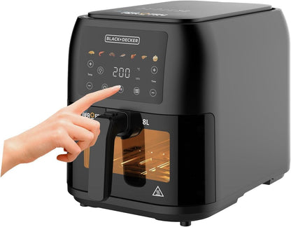 BLACK+DECKER 8L Air Fryer, 1700 Watts, SAF80W-B5 Black