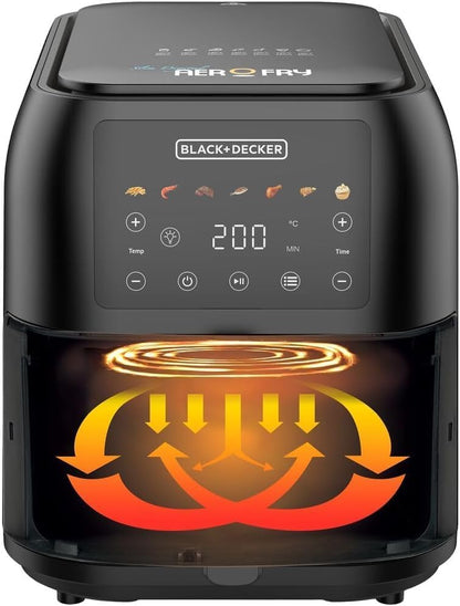 BLACK+DECKER 8L Air Fryer, 1700 Watts, SAF80W-B5 Black