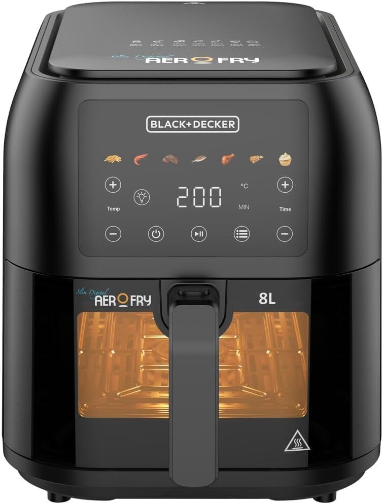 BLACK+DECKER 8L Air Fryer, 1700 Watts, SAF80W-B5 Black