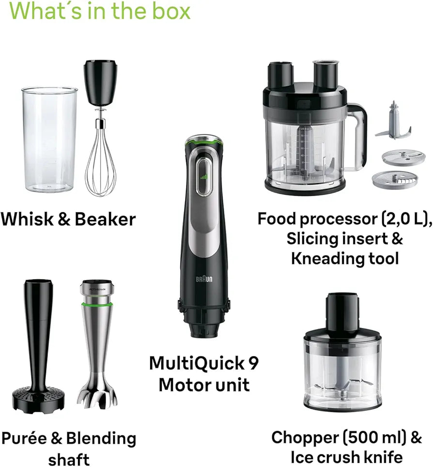 Braun
Braun MultiQuick 7 Multifunction Hand Blender, 2 Liter, 1200 Watt, Black - MQ9187XLI
