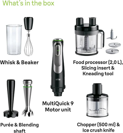 Braun
Braun MultiQuick 7 Multifunction Hand Blender, 2 Liter, 1200 Watt, Black - MQ9187XLI