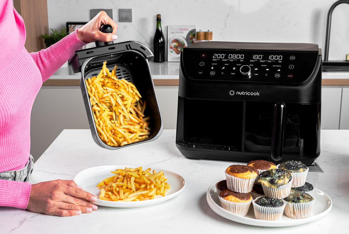 Nutricook Duo 2 vision Air Fryer, 8.5 Liters, 2400 Watt, Black