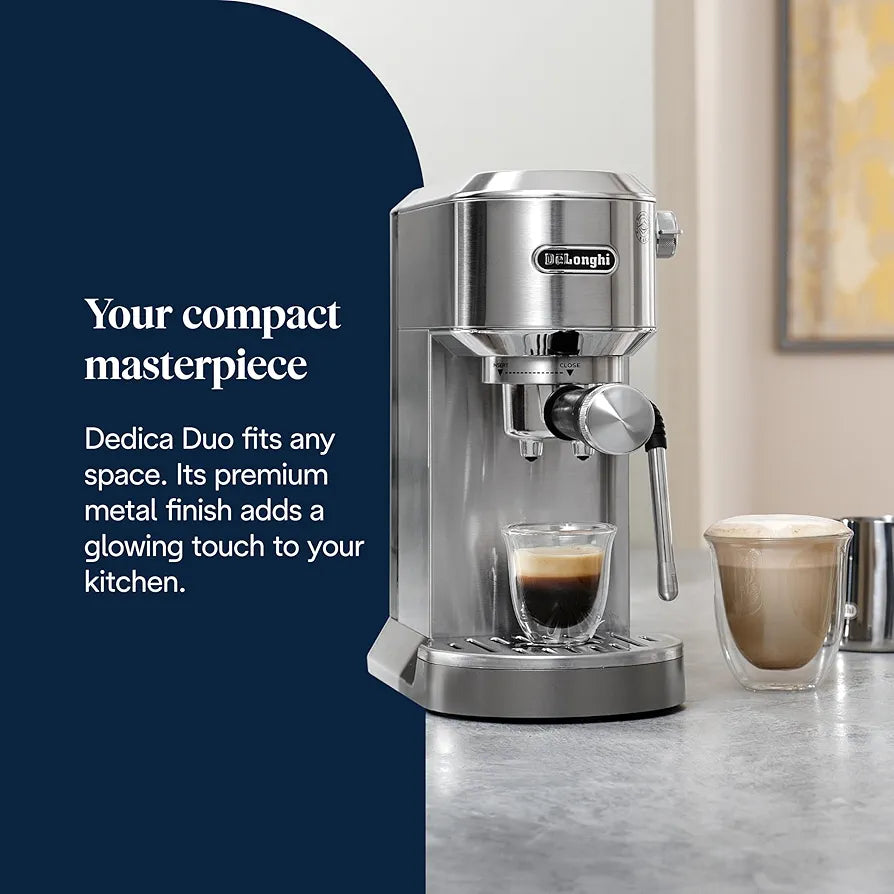 Delonghi Dedica Duo Espresso Coffee Maker - EC890 silver