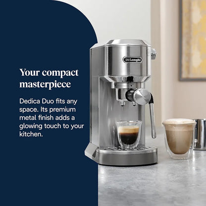 Delonghi Dedica Duo Espresso Coffee Maker - EC890 silver