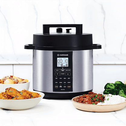 Nutricook SMART POT, 8L Capacity,1500W, 12-in-1 Multi-Cooker,Pressure Cooker, Slow Cooker, Rice Cooker & More, Stainless Steel Pot SP330