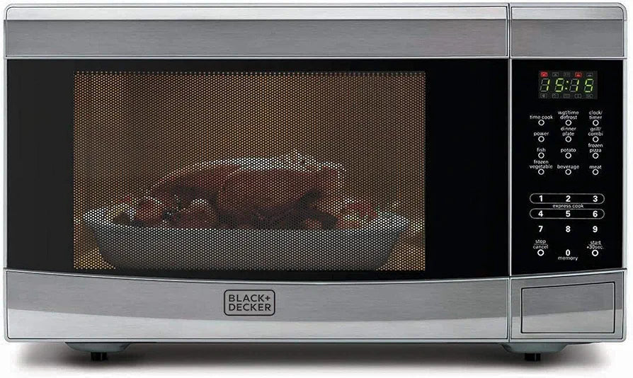 Black&Decker 42L Microwave Oven with Grill, Silver