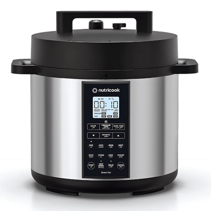 Nutricook SMART POT, 8L Capacity,1500W, 12-in-1 Multi-Cooker,Pressure Cooker, Slow Cooker, Rice Cooker & More, Stainless Steel Pot SP330