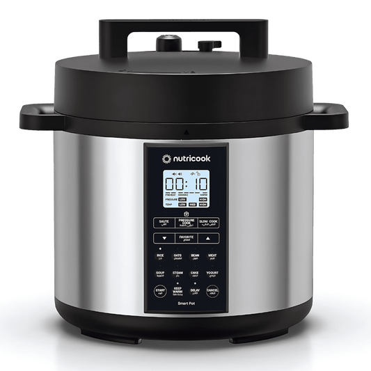 Nutricook SMART POT, 8L Capacity,1500W, 12-in-1 Multi-Cooker,Pressure Cooker, Slow Cooker, Rice Cooker & More, Stainless Steel Pot SP330