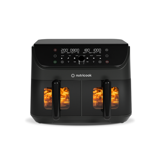 Nutricook Duo 2 vision Air Fryer, 8.5 Liters, 2400 Watt, Black