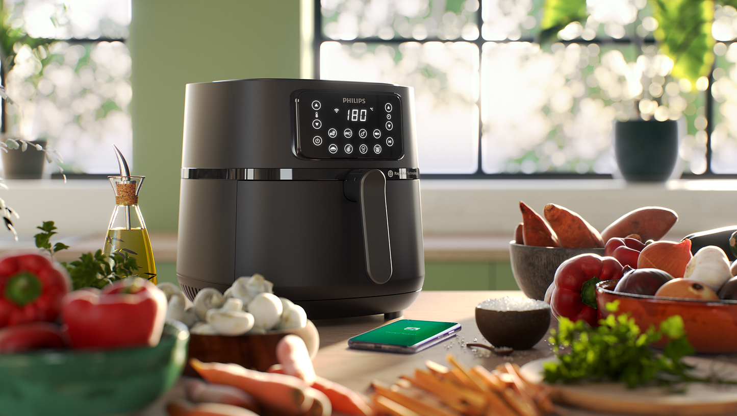 Philips 5000 Series XXL Air Fryer, 7.2 Liter, 2000 Watt, Black - HD9285/91