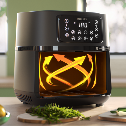 Philips 5000 Series XXL Air Fryer, 7.2 Liter, 2000 Watt, Black - HD9285/91
